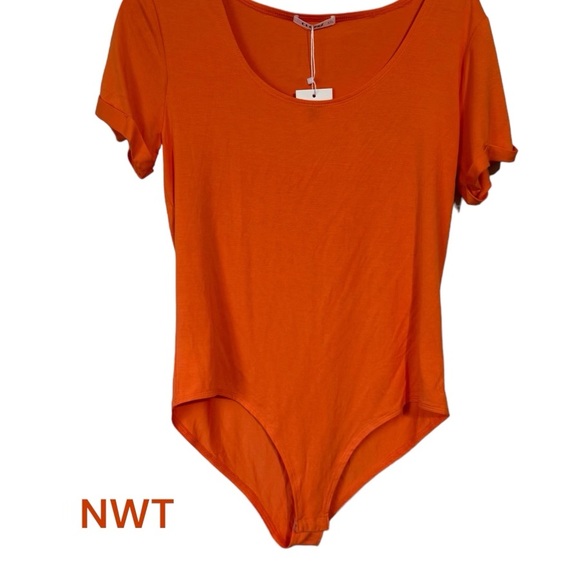Clozoz Tops - * NWT   ORANGE BODYSUIT TOP   LARGE/XLARGE   #G